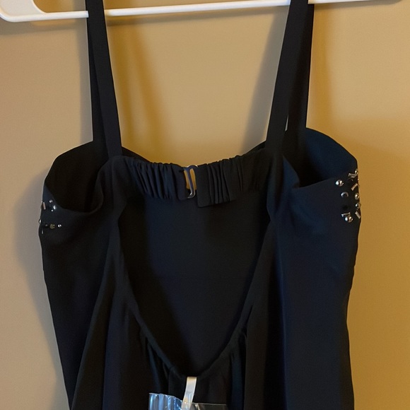 CYNTHIA VINCENT embellished black padded bra slip dress sz6 NWT $323 - Picture 3 of 7